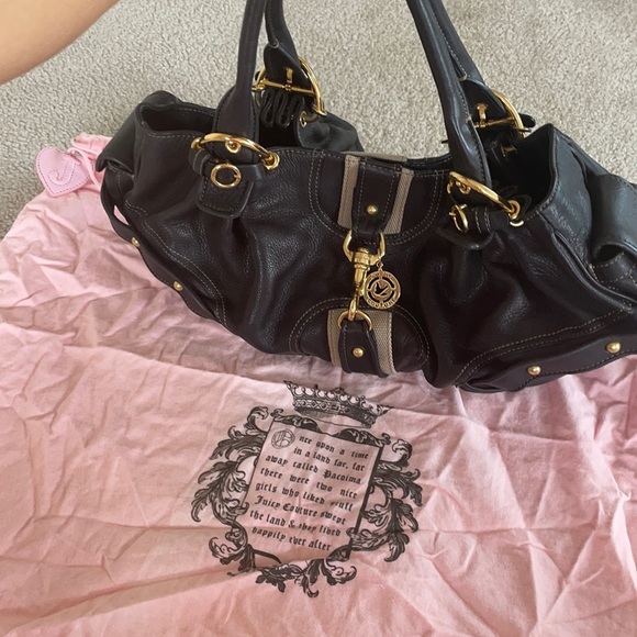Juicy Couture Handbags - Juicy Couture Black Leather Handbag Purse Tote